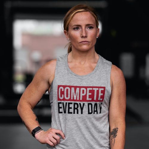 Compete Every Day Grey Tank Top