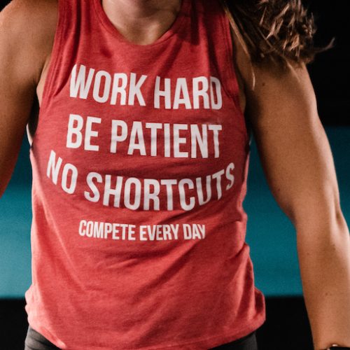 Work Hard Be Patient No Shortcuts Pink Tank Top